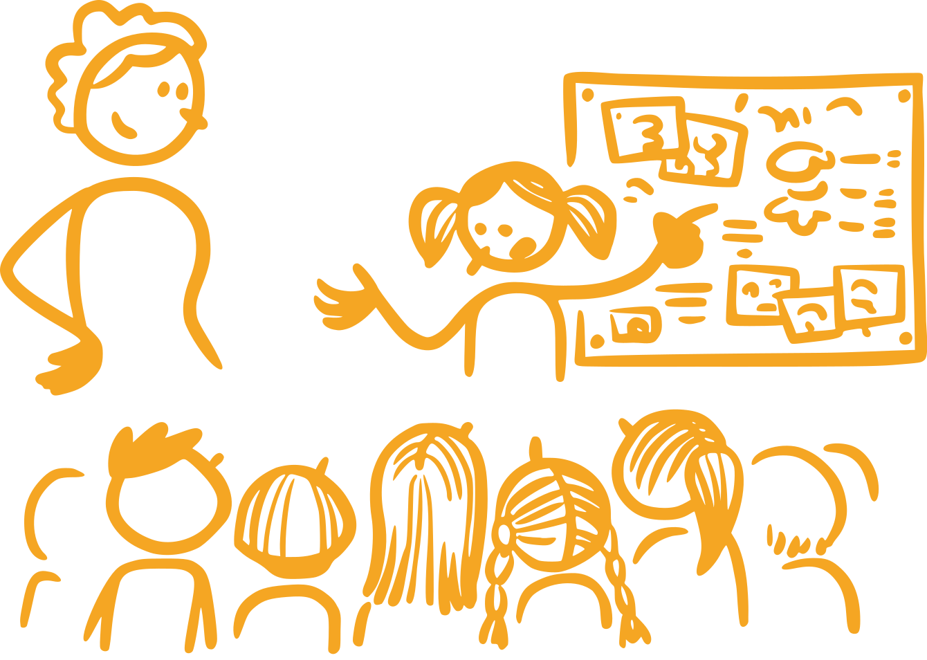 Ilustración de una chica haciendo tarea en Infinita Mente